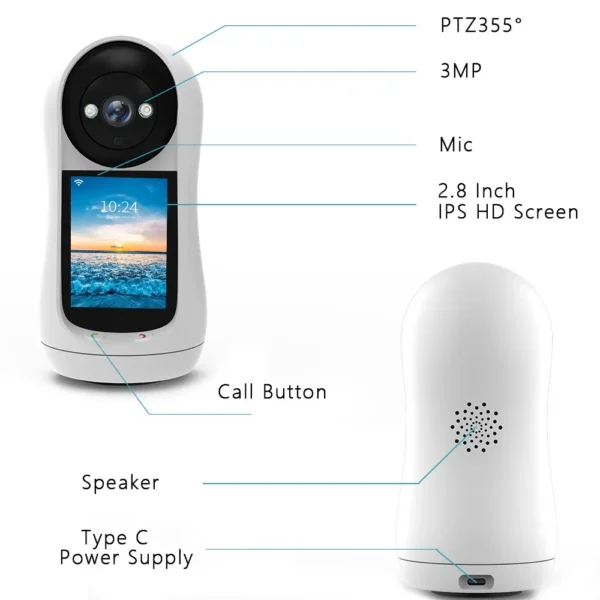 HD Smart Home Security Camera with Two-Way Video Call & Remote Monitoring