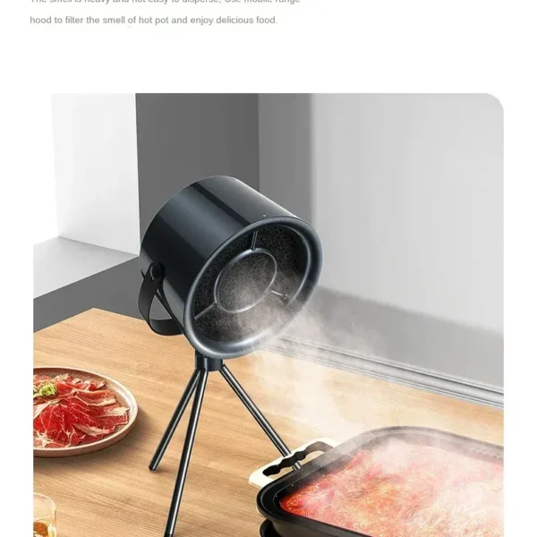Portable Desktop Kitchen Exhaust Fan USB Rechargeable Mini Range Hood
