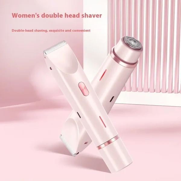 2-in-1 Women's Electric Hair Remover Double Head Body & Bikini Trimmer