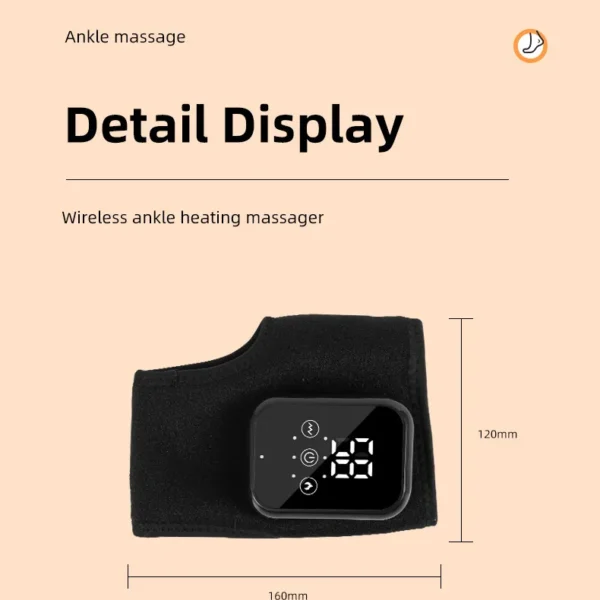 Electric Heating Ankle Massager Belt Warm Hot Compress Therapy for Ankle & Heel