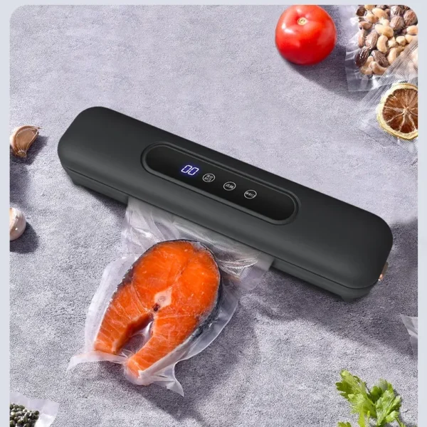 Vacuum Sealer Machine for Food Storage – Compact Household Food Packaging Machine with Automatic One-Touch Sealing