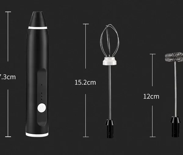 Household Handheld Electric Milk Frother – Portable USB Coffee Foam Maker for Latte, Cappuccino & Hot Chocolate