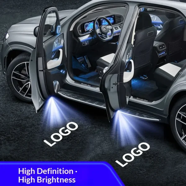 Car Door Welcome Light Projector – LED Logo Projection Courtesy Lights for Vehicle Doors & Interior