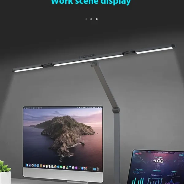 Professional LED Desk Lamp with Clamp – Foldable Eye-Caring Office & Study Table Lamp for Home Office, Reading & Nail Salon