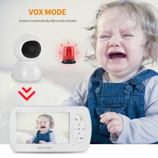 4.3" 1080P Baby Monitor with Camera – HD Video Baby Camera with Night Vision, Two-Way Audio & Remote Monitoring