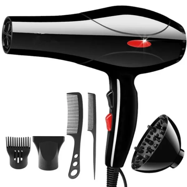 2200W Professional Hair Dryer with Concentrator Nozzle – High-Power Salon Blow Dryer for Fast Hair Styling