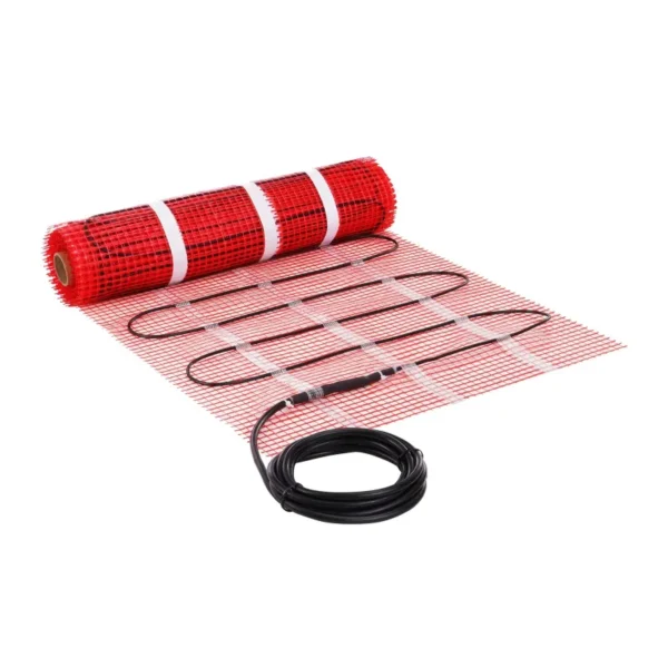 30 Sq. Ft. Electric Radiant Floor Heating Mat – In-Floor Heated System with Digital Floor-Sensing Thermostat & Adhesive Backing
