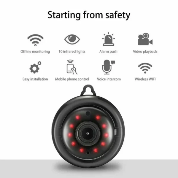 1080P WiFi Security Camera – Wireless Indoor & Outdoor CCTV Camera with IR Night Vision for Home Security