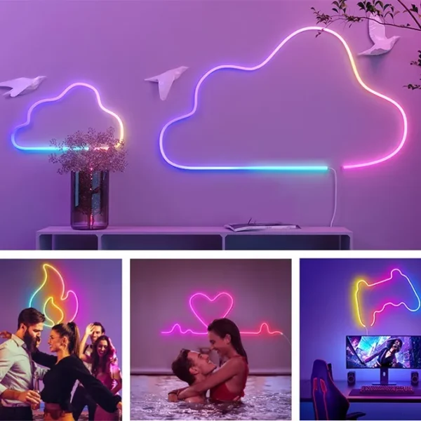 Colorful Neon Light Bar Suit LED Strips Music Light With Silicone Light Bar