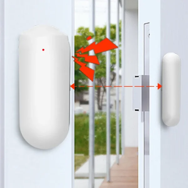 WiFi Door & Window Security Sensor – Smart Wireless Magnetic Contact Sensor for Home & Store Security