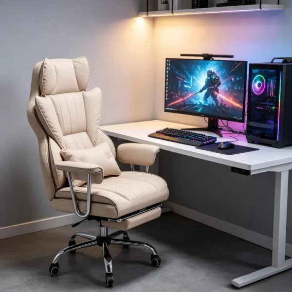 Ergonomic Massage Office Chair – Executive Desk Chair with Built-In Massage & Adjustable Recline