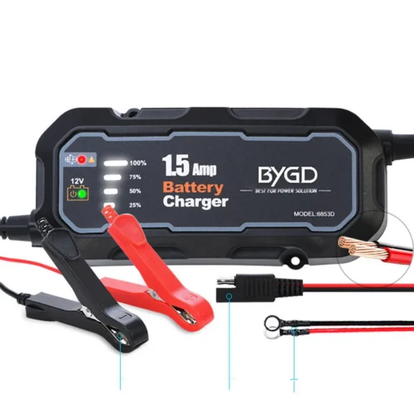 12V Intelligent Car & Motorcycle Battery Charger – Smart Lead-Acid Battery Charger & Maintainer