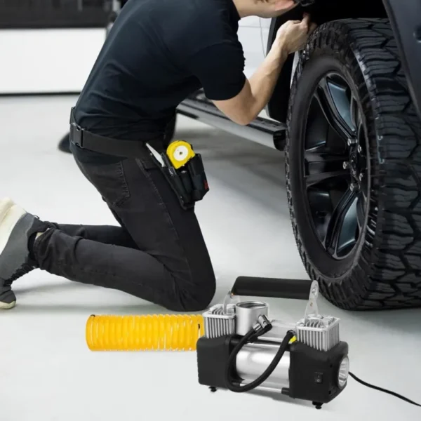 Heavy-Duty 12V Electric Tire Inflator – Portable Air Compressor Pump for Cars, SUVs, Trucks & Motorcycles