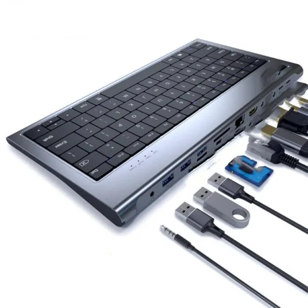 Docking Station with Keyboard Function Support – Multi-Port USB-C Hub & Laptop Docking Station