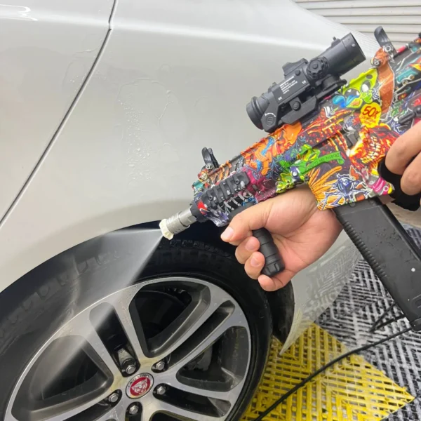 High Pressure Car Wash Spray Gun with PA Foam Lance – Foam Cannon Cleaning Gun for Cars & Home