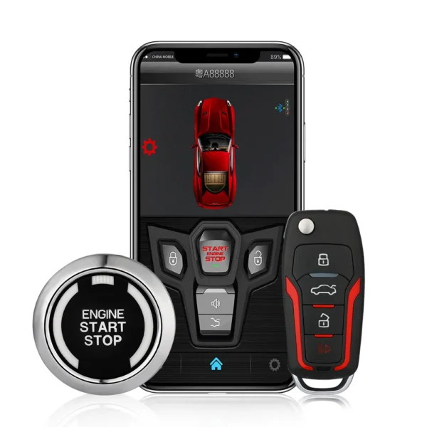 Mobile Phone Control Car Alarm & Remote Start System – One-Button Vehicle Alarm & Remote Start Module