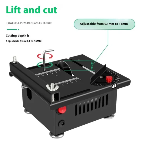 Mini Lithium-Ion Desktop Saw – Compact Cordless Cutting Tool for DIY & Craft Projects