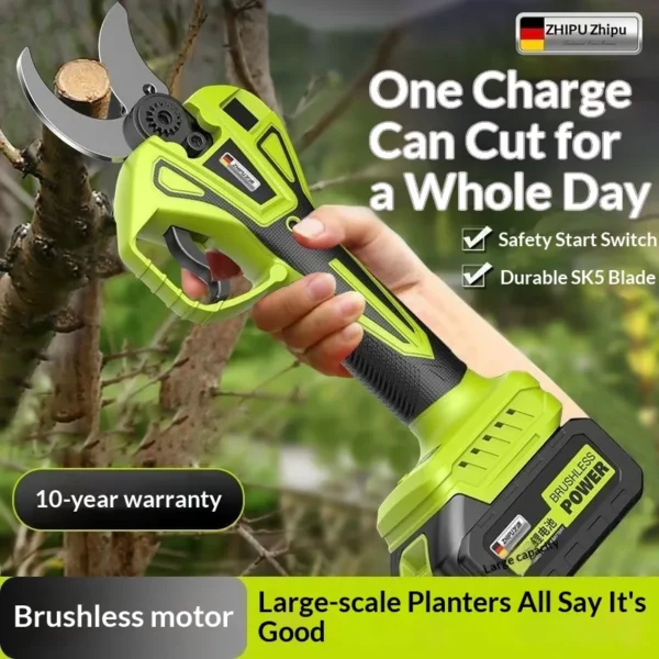 Cordless Electric Pruning Shears – Rechargeable Garden Trimmer for Tree Branches, Shrubs & Plant Care
