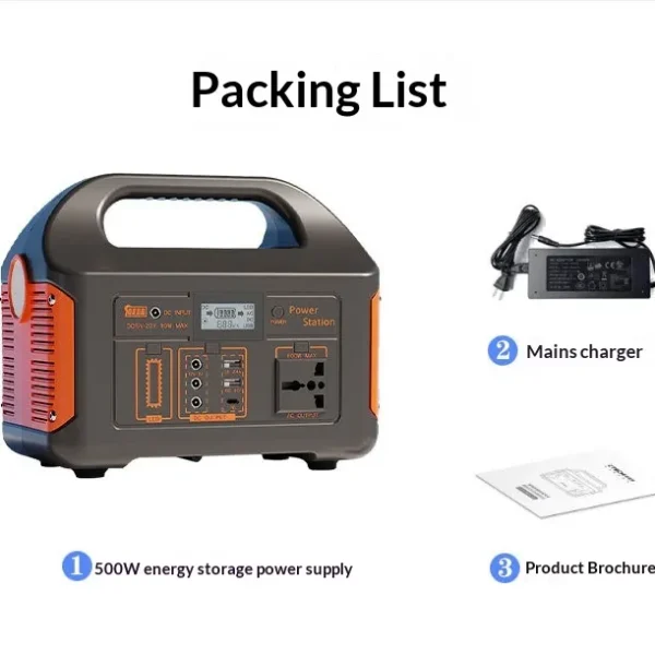 500W Portable Power Station – Outdoor Battery Generator for Market Stalls, Camping, Events & Emergency Backup