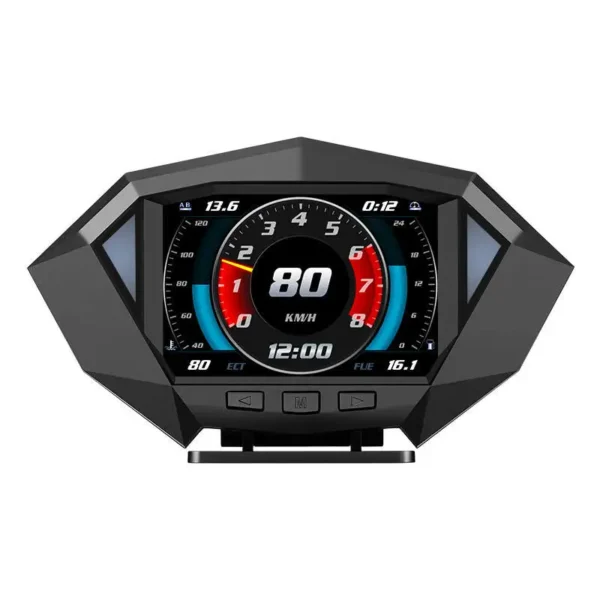 HD LCD Vehicle HUD Display – Digital Head-Up Display for Car Speed, RPM & Driving Information