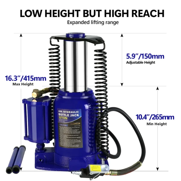 32-Ton Air Hydraulic Bottle Jack – Heavy-Duty Manual Jack for Trucks, RVs & Automotive Repair