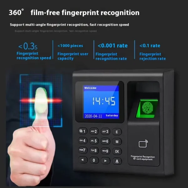 Fingerprint Attendance & Access Control System – Biometric USB Employee Time Clock & Smart Door Access Control