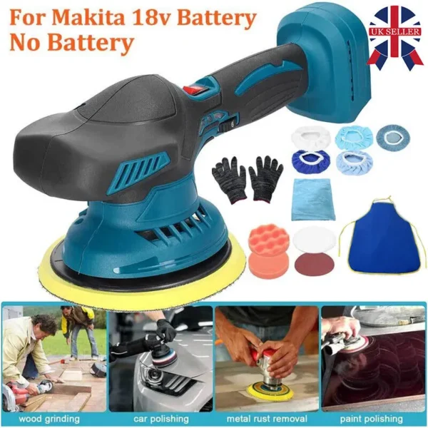 Cordless Rotary Car Polisher – Electric Buffer & Sander for Vehicle Detailing, Paint Finishing & Surface Polishing