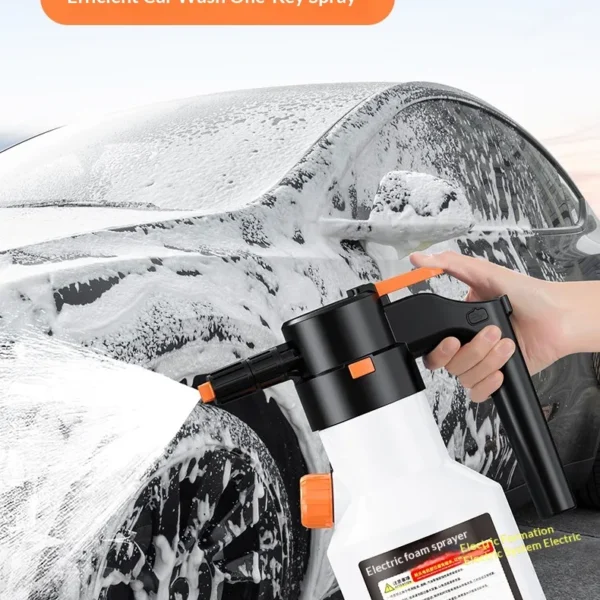 Electric Foam Sprayer for Car Washing – Rechargeable Pressurized Foam Cleaner with Portable Design