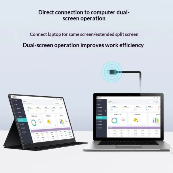 Portable Monitor Phone Extension Screen – Laptop Secondary Display for Work, Gaming & Travel