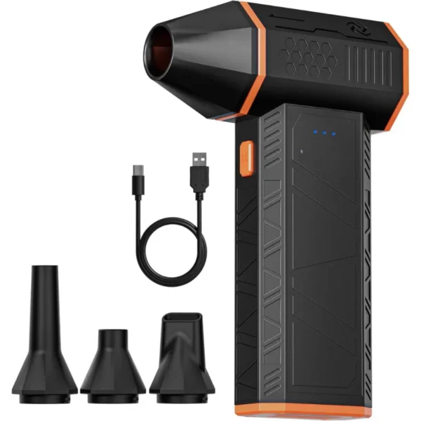 110,000 RPM Cordless Air Duster – 3-Speed Mini Electric Blower with Fast Charging for Keyboard, PC & Home