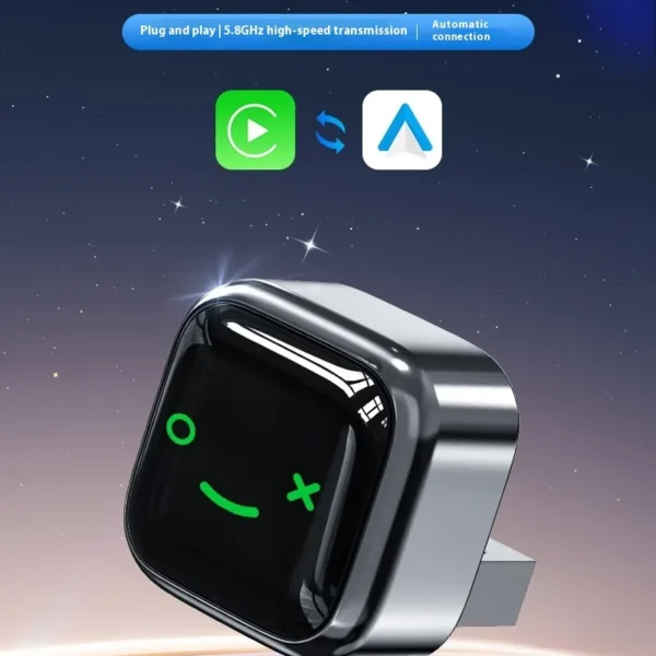 Wireless Apple CarPlay & Android Auto Adapter – Plug & Play Car Multimedia Upgrade