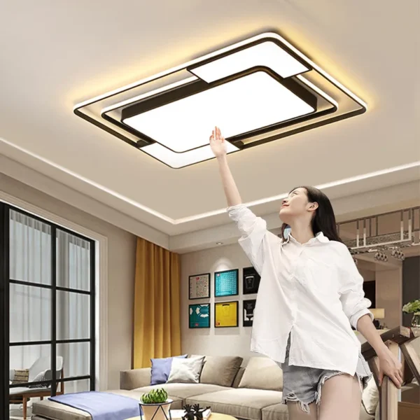 Modern Ceiling Light Fixture – Contemporary LED Flush Mount Ceiling Lamp for Home & Office
