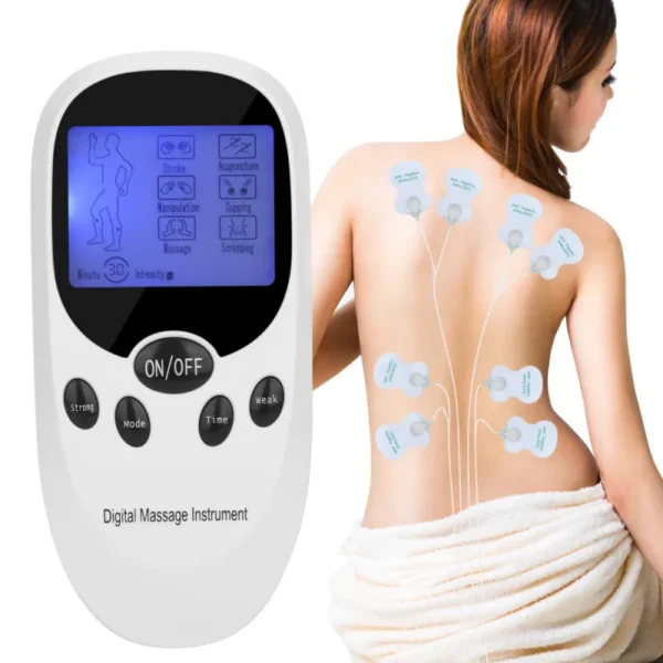 Dual-Channel Digital TENS Unit – Electric Pulse Muscle Stimulator for Back, Neck, and Leg Relaxation