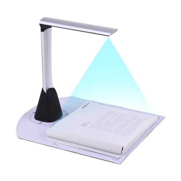 Portable High-Speed USB Book & Document Camera Scanner – 5MP HD Visualizer with OCR Function, LED Light & USB Connectivity