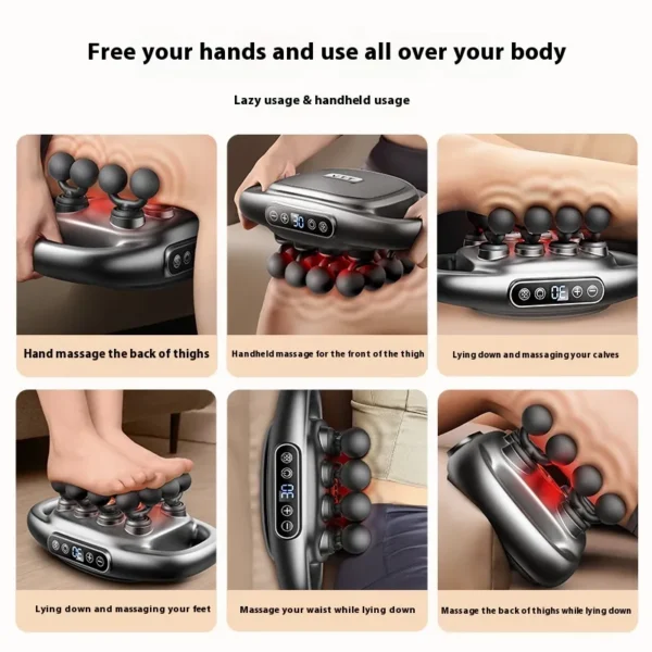 16-Head Deep Tissue Massage Gun – Full Body Muscle Relaxation & Percussion Massager