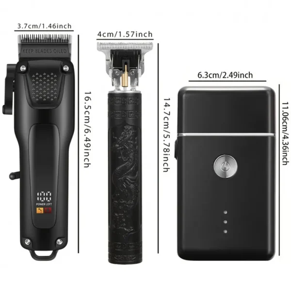 Professional Hair & Beard Grooming Kit – Cordless Electric Hair Clipper and Trimming Set